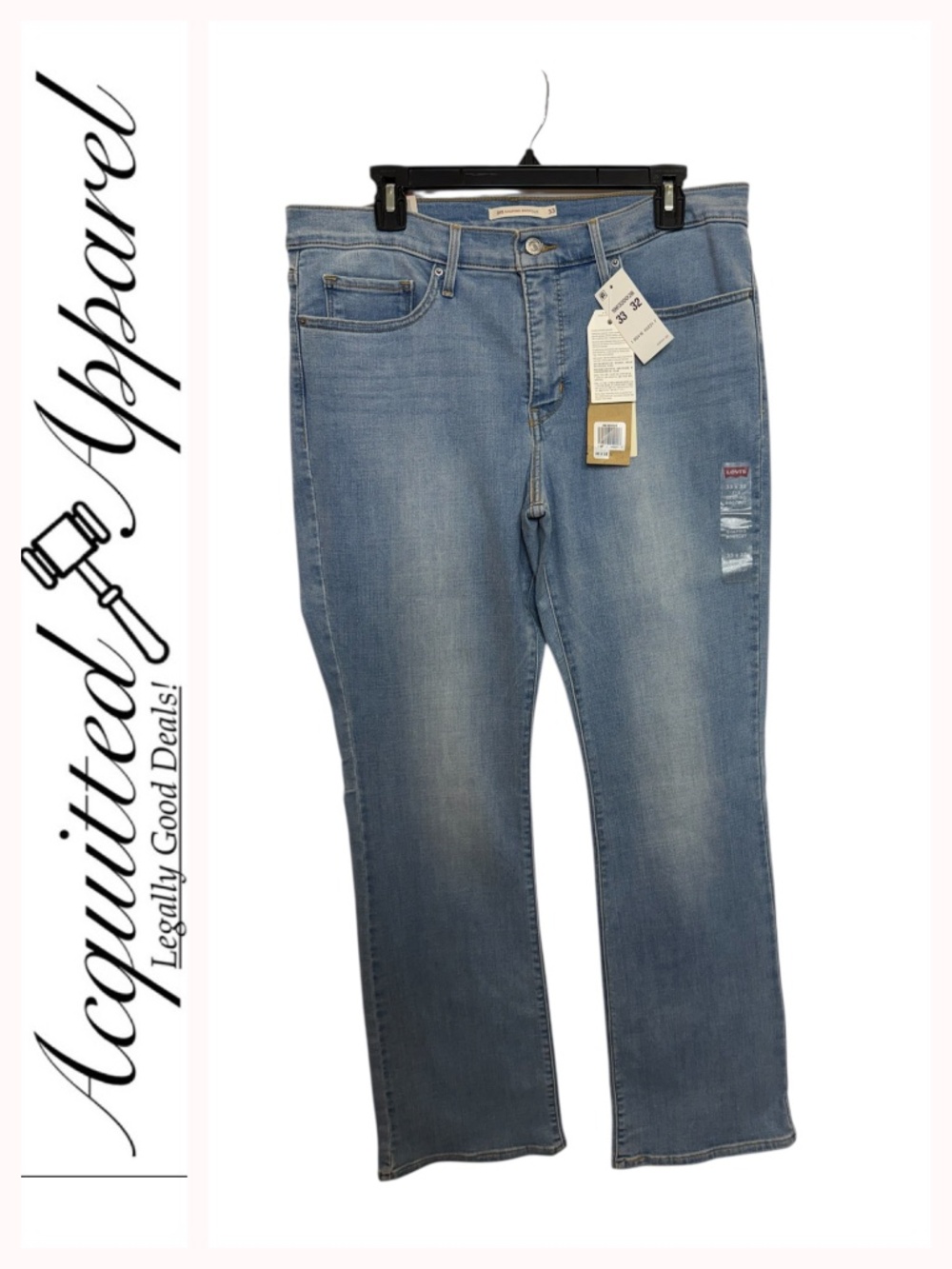 Levi's 315 Shaping Bootcut Mid Rise Vintage Soft Light Wash Jeans